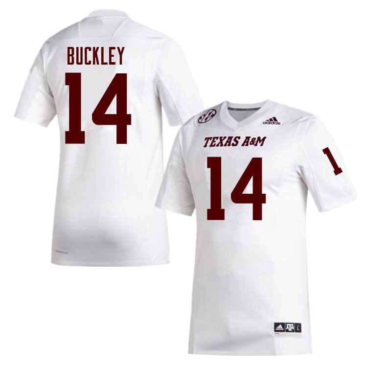 Men #14 Camron Buckley Texas A&M Aggies College Football Jerseys Sale-White